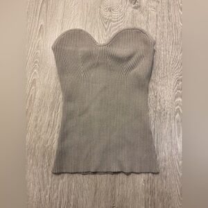 Pick 2 items for $20. H&M Taupe Ribbed Strapless Tube Top